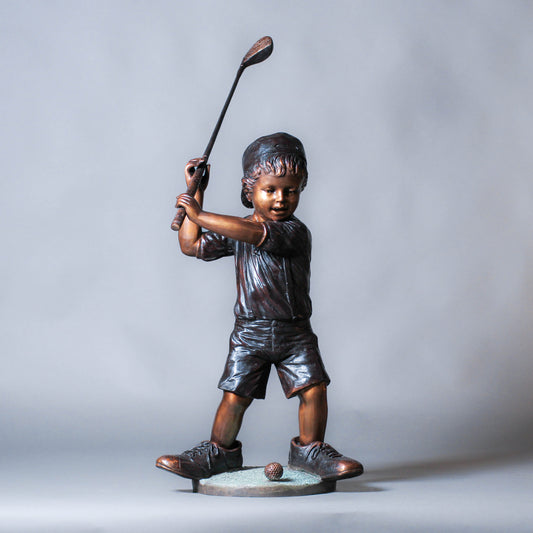 Little Golfer Bronze Sculpture