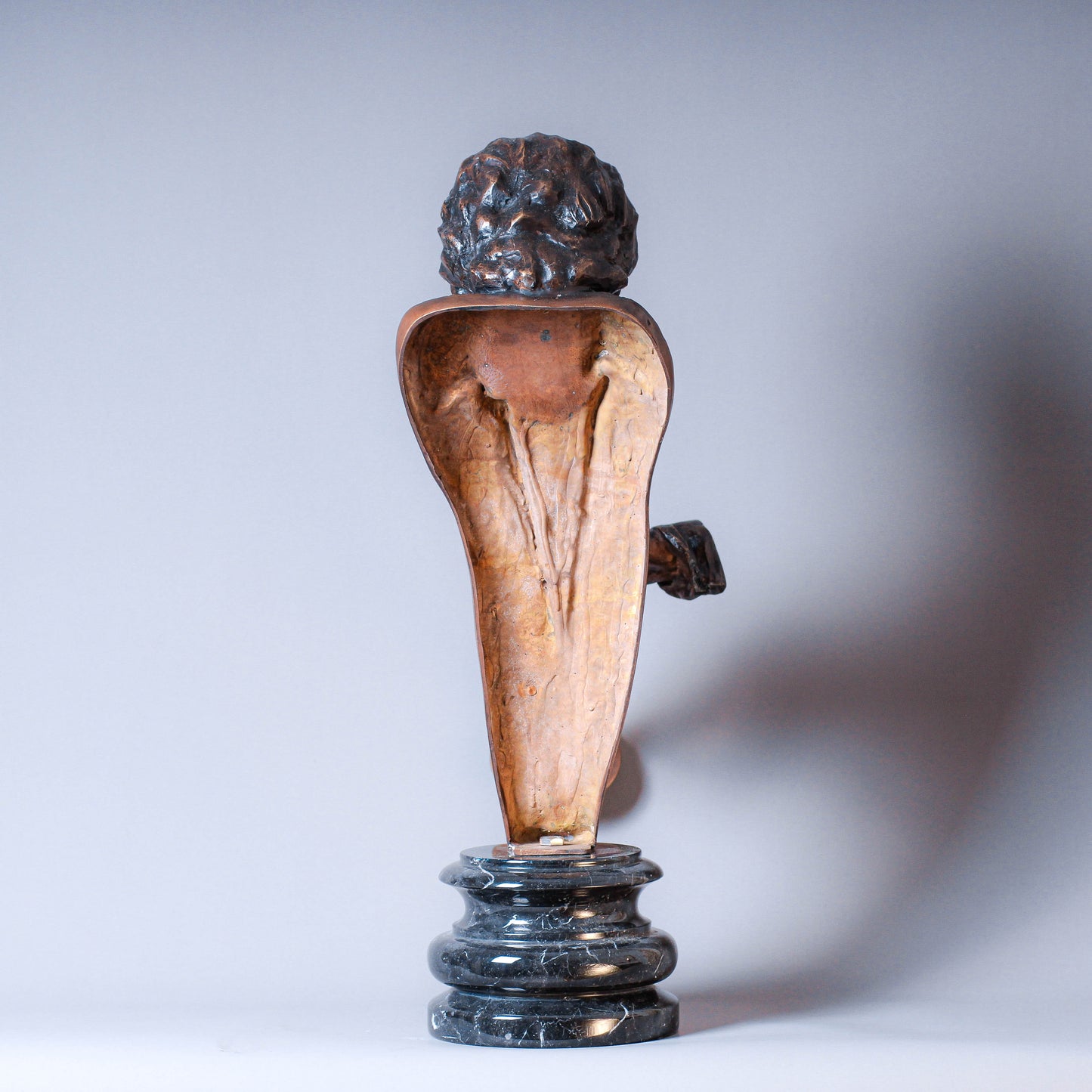 Man Playing Trumpet Bronze Bust