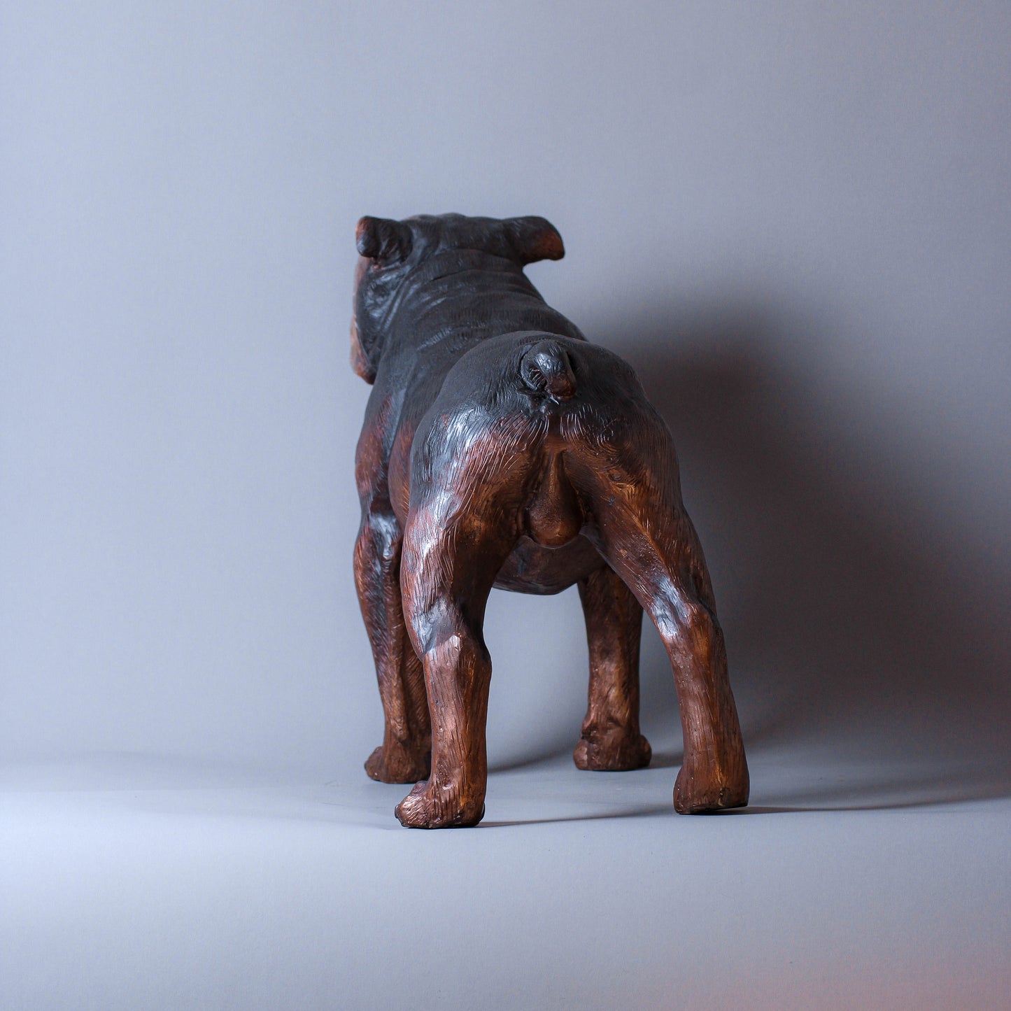 Standing Bulldog Bronze Sculpture