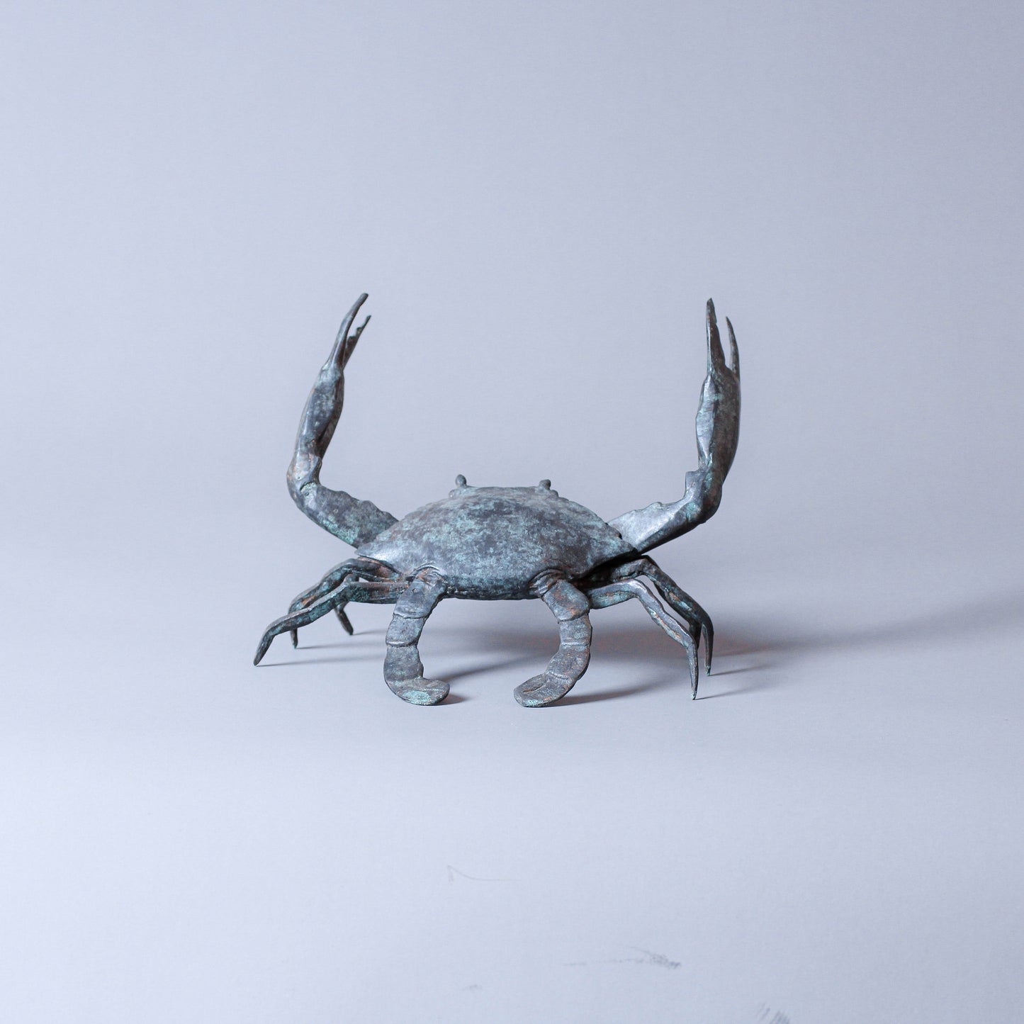 Crab In Color Bronze Sculpture